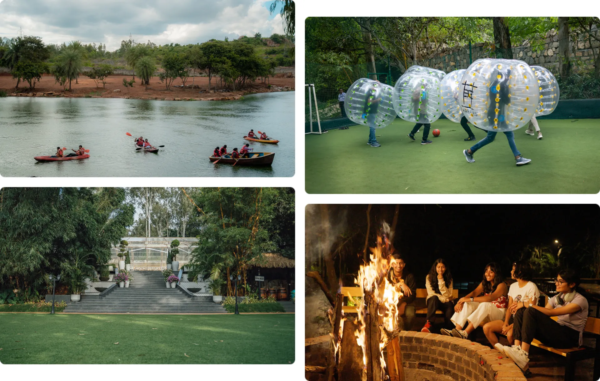 Team outing activities at Area83 Adventure Resort, Bangalore